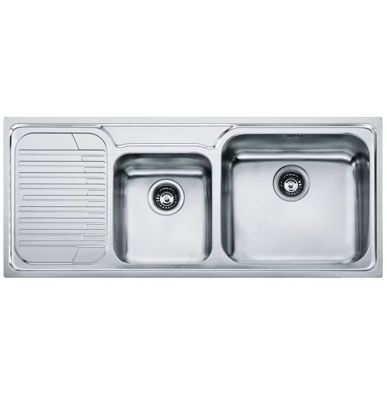 Lavello incasso GAX 621 inox 2 vasche gocciolatoio sinistra Galassia Franke