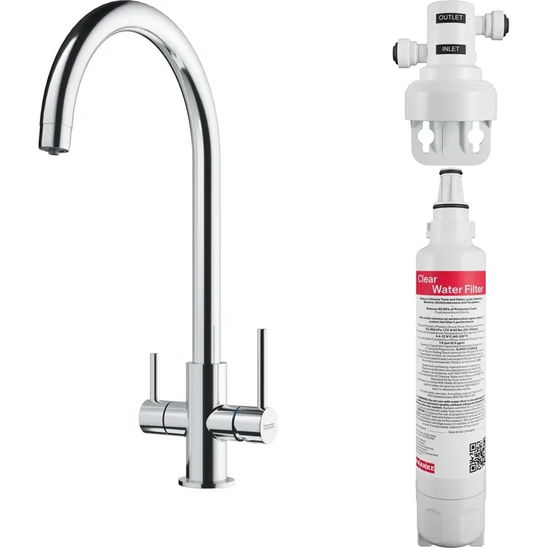 Miscelatore bicomando tripla via filtrazione acqua Lina Clear Water cromo Franke