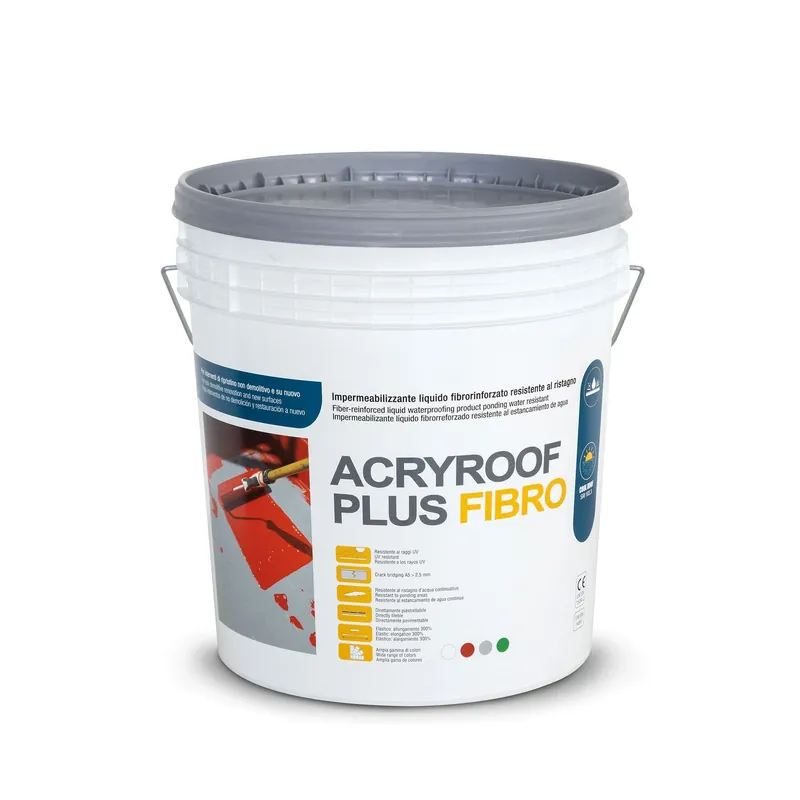 Guaina liquida fibrorinforzata impermeabilizzante Acryroof Plus Fibro Casali