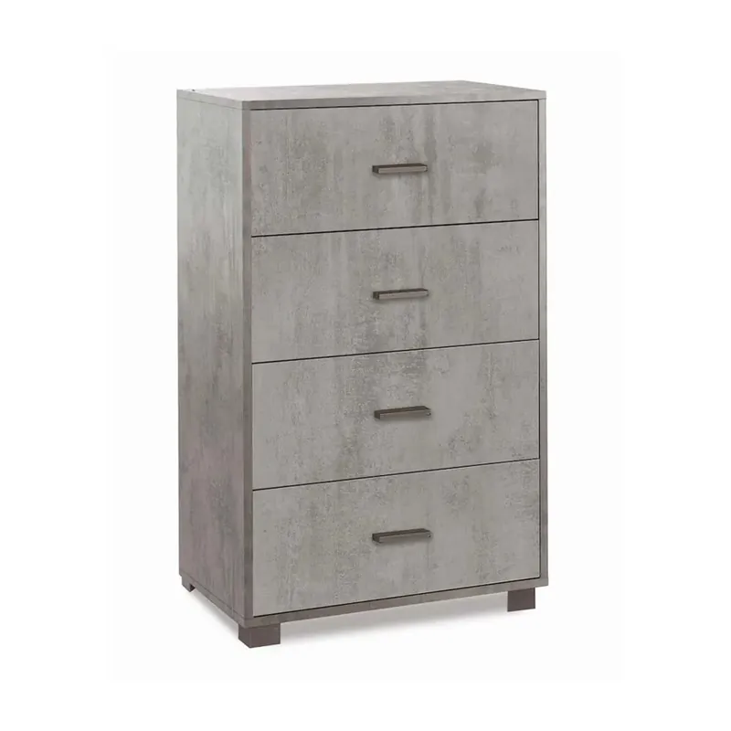 Cassettiera in kit 4 cassetti Sarmog 112x70x41 cm cemento