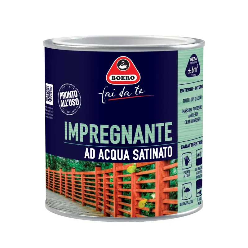 Impregnante per legno ad acqua Boero mogano 0,5 l