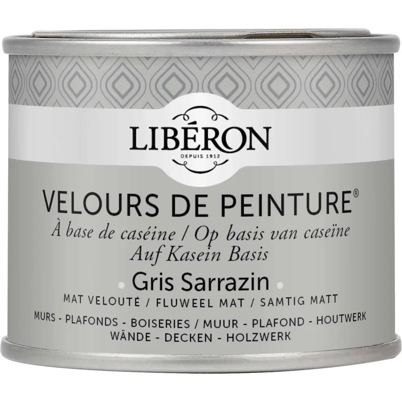 Idropittura lavabile Velours de Peinture Liberon Gris Sarrazin 0,125 L