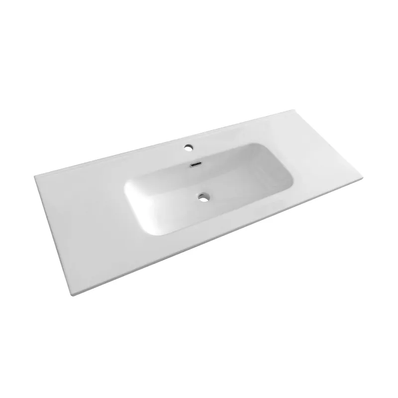 Lavabo integrale ceramica 120 cm Bianco