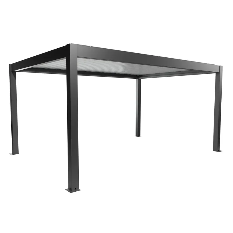 Pergola in metallo Biohort grigio scuro/bianco 515,5x367,5x264 cm