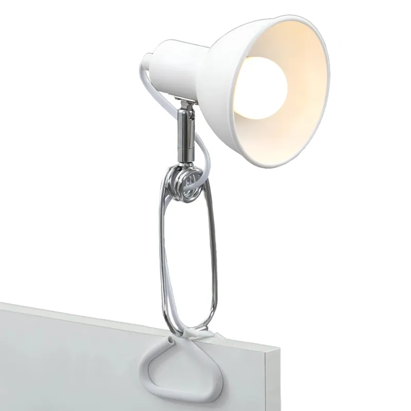 Lampada con pinza Fix 30,5x11x13 cm bianco