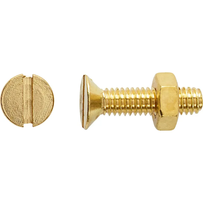 LUX-TOOLS Vite filettata LUX-TOOLS a testa svasata piana M5 x 16 mm ottone 8 pz