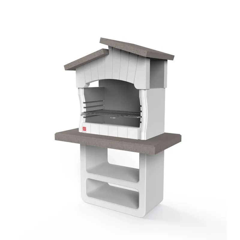 Barbecue in muratura Zara griglia 67 cm 114x64x170 cm cappuccino