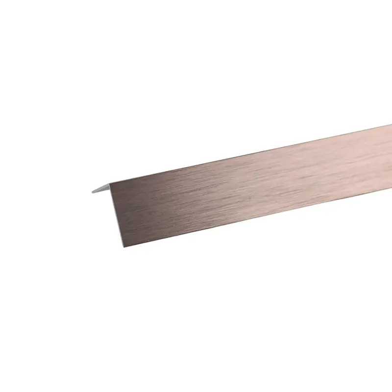 Profilo angolare 1 m 25x25 mm alluminio ramato spazzolato