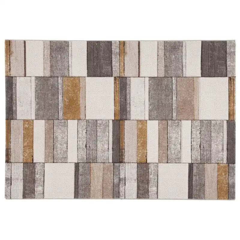 Tappeto arredo Ray e grigio beige 190x133 cm