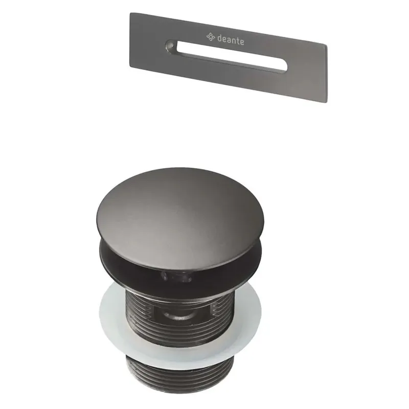 Kit per vasca piletta e tappo troppopieno vasca titanio