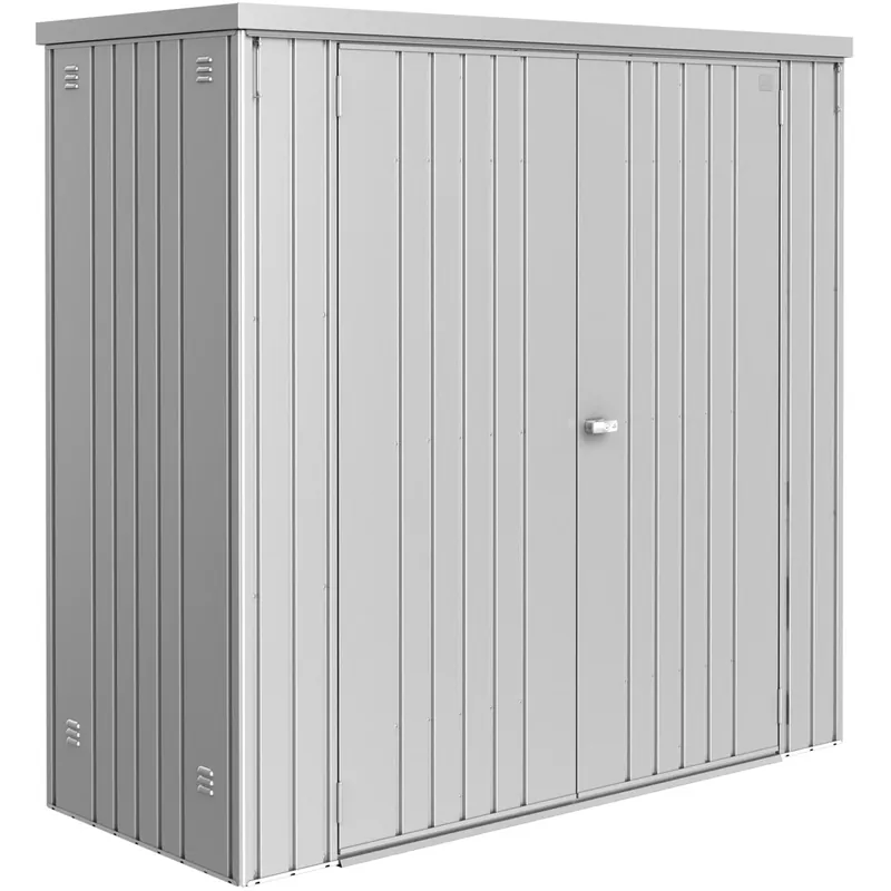 Armadio da esterno Biohort 191x83x183 cm argento