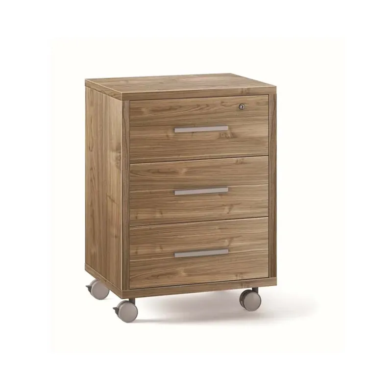 Cassettiera ufficio 3 cassetti 41x51x71 cm noce stelvio