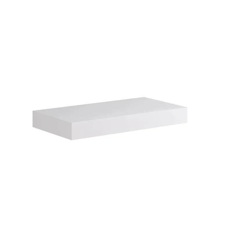 Top scatolato senza staffe 100x10x46 cm Bianco opaco