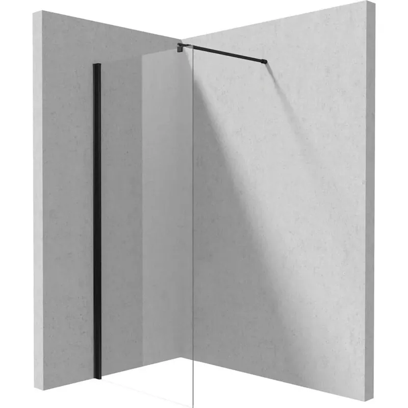 Parete doccia walk-in Idrostile 900x2000 mm nero