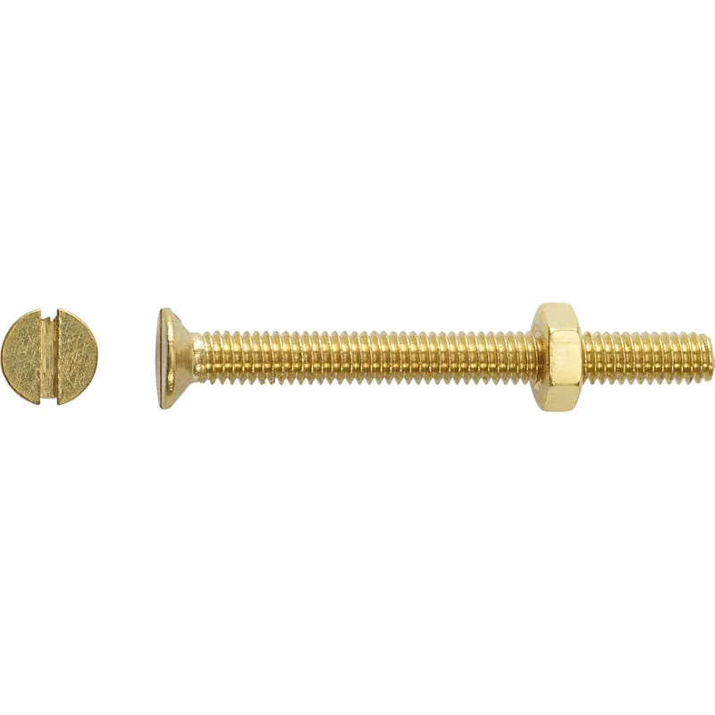 LUX-TOOLS Vite filettata LUX-TOOLS a testa svasata piana M6 x 30 mm ottone 8 pz