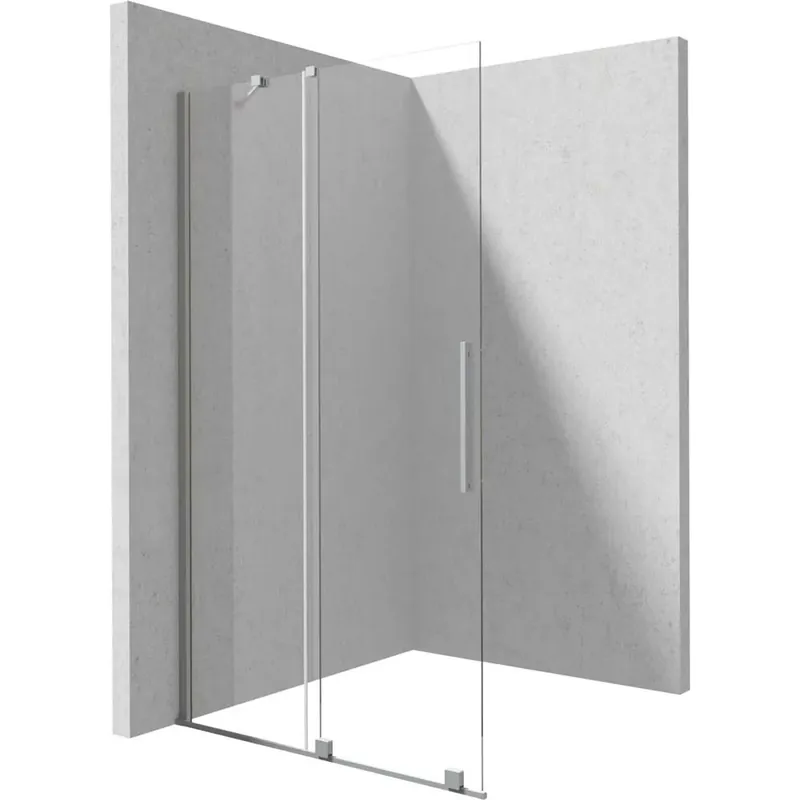 Parete doccia scorrevole Cabaiguán Idrostile 1400x1950 mm cromo lucido