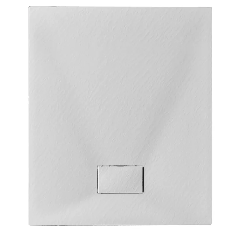 Piatto doccia in poliestere bianco effetto pietra 80 x 90 cm