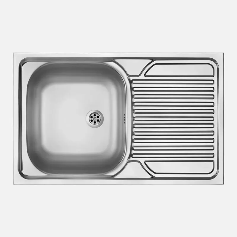 Lavello appoggio 1 vasca e gocciolatoio Idrostile Guantánamo 500x160 mm satinato