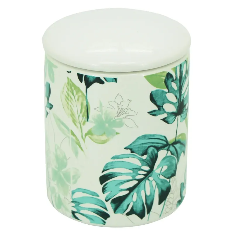Contenitore bagno Gardena in ceramica con coperchio
