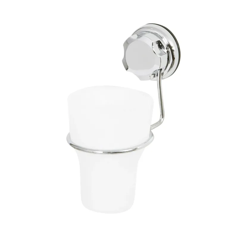 Porta bicchiere Bestlock in plastica e metallo cromato