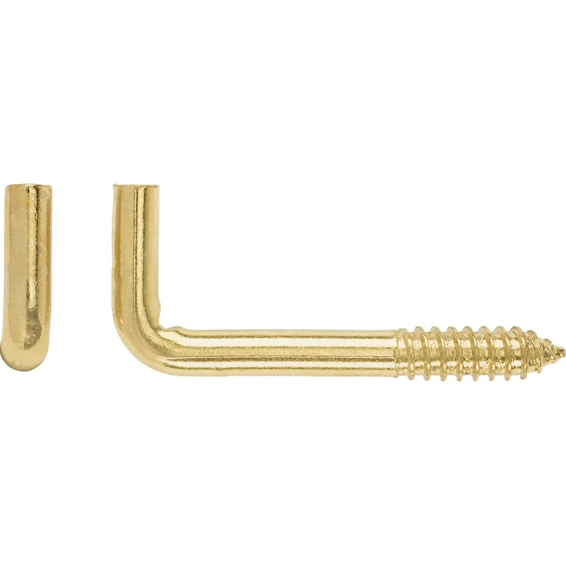 LUX-TOOLS Gancio a vite in acciaio ottonato dritto LUX-TOOLS Ø 4 mm x 30 mm 6 pz