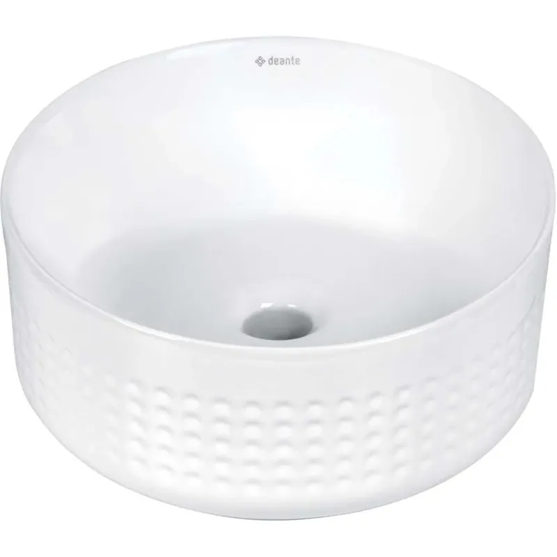 Lavabo da appoggio asimmetrico granito Iguará Idrostile bianco