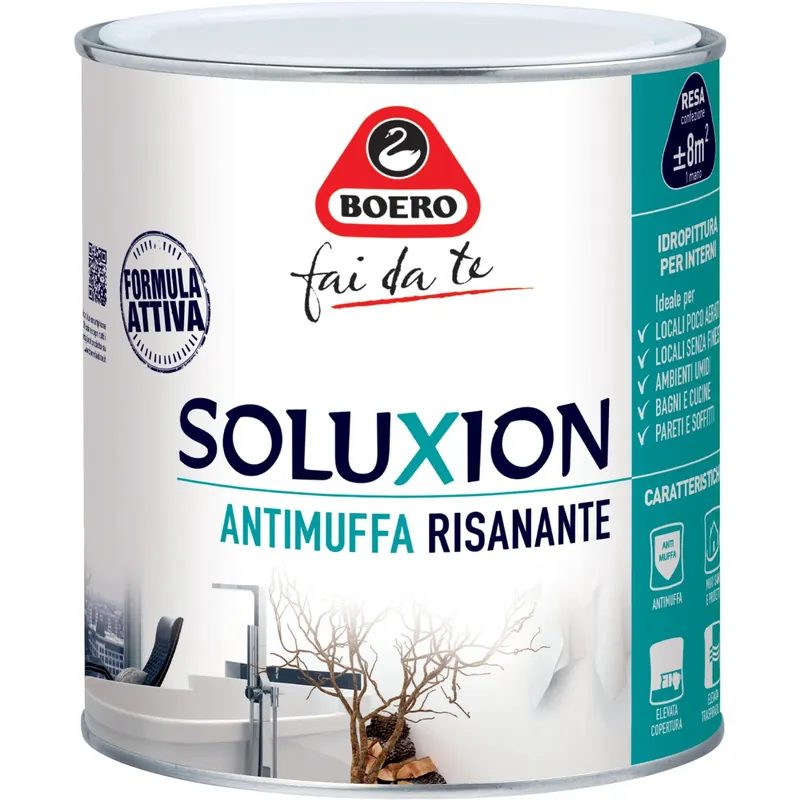 Idropittura antimuffa risanante Soluxion 0,75 lt Boero