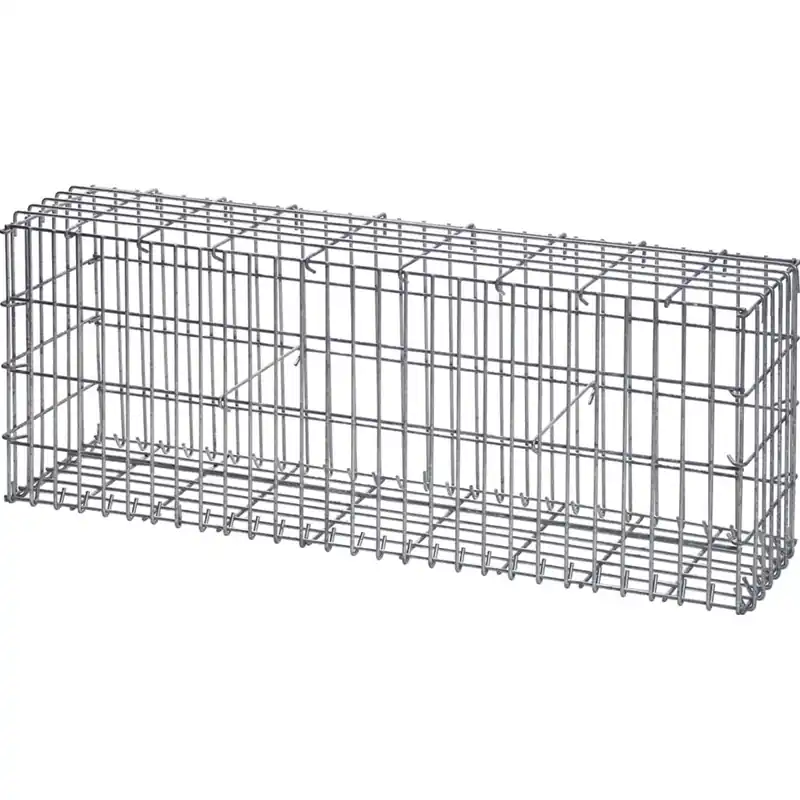 Gabbione in ferro decorativo e contenitivo 100x40x25 cm