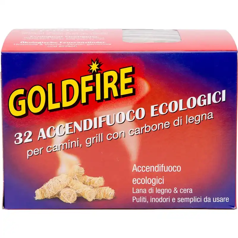 Accendifuoco ecologico Goldfire 32 riccioli