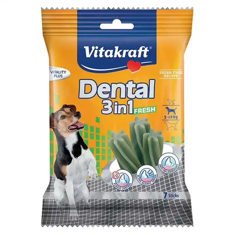 Stick denti cane Vitakraft alla menta taglia S 7 pz