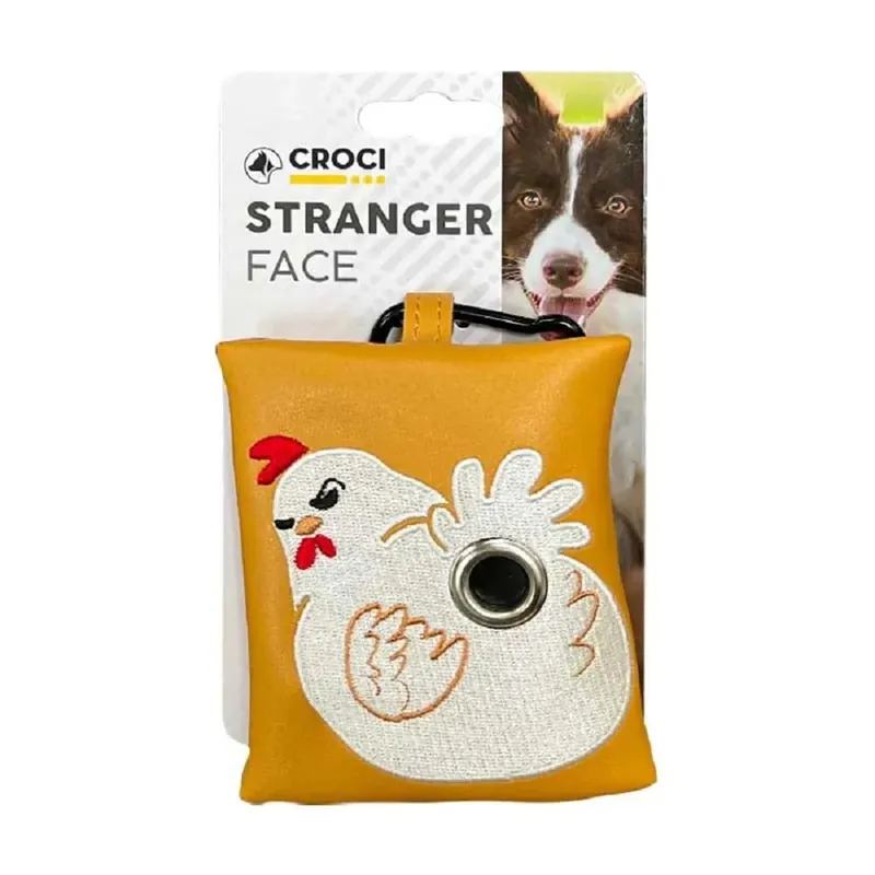 Porta sacchetti per cane Stranger Face gallina