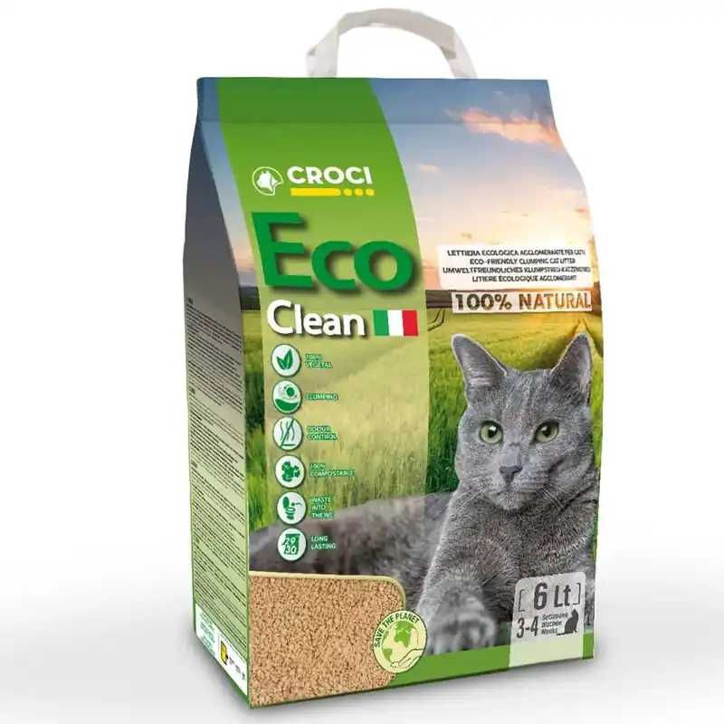 Lettiera Gatto vegetale Eco Clean