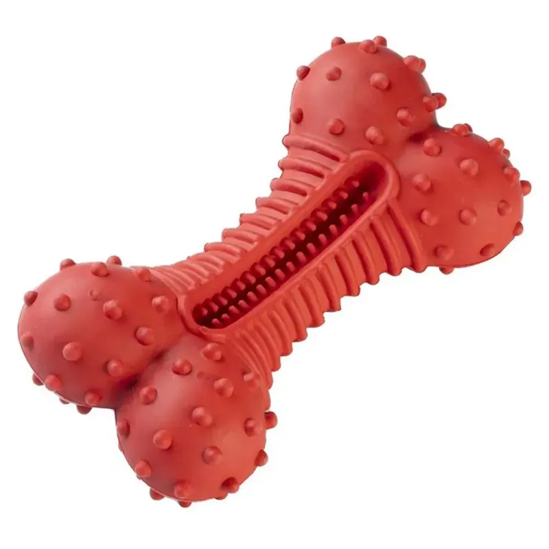Gioco per cani GimDog Red Titan Curvy Bone