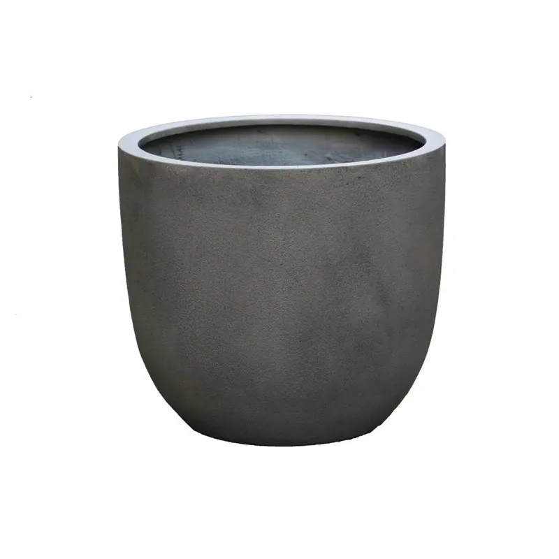 Vaso Fiberstone tondo sabbia 43x43x38 cm