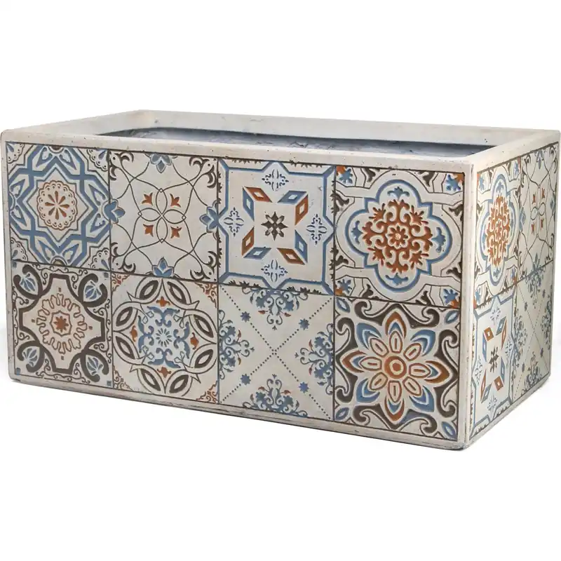 Vaso da esterno con mosaico 24,5x24,8x48 cm
