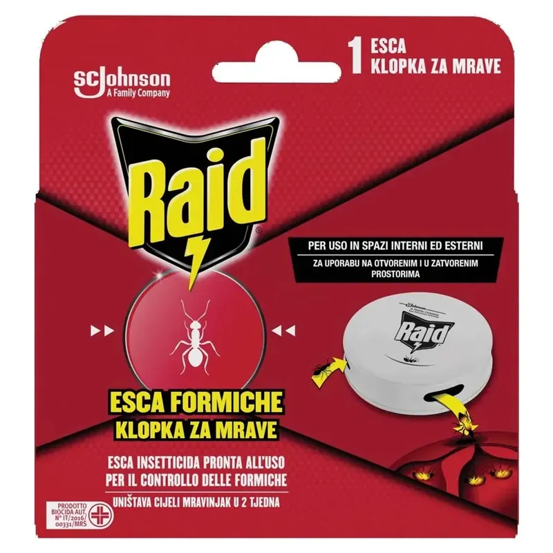 Esca formiche Raid 1 pz rosso