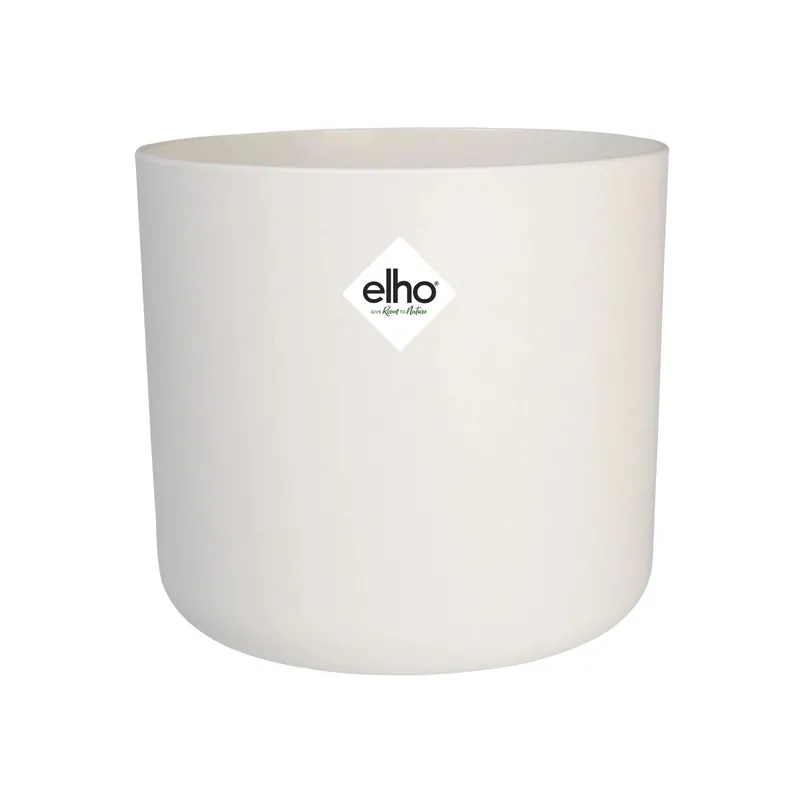Vaso B.For Soft rotondo in plastica bianco Ø 22 cm