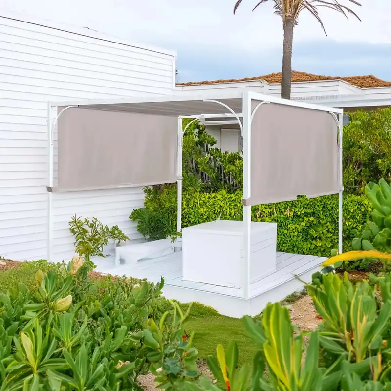 Pergola in acciaio e poliestere Tilcara 298x298xH210cm