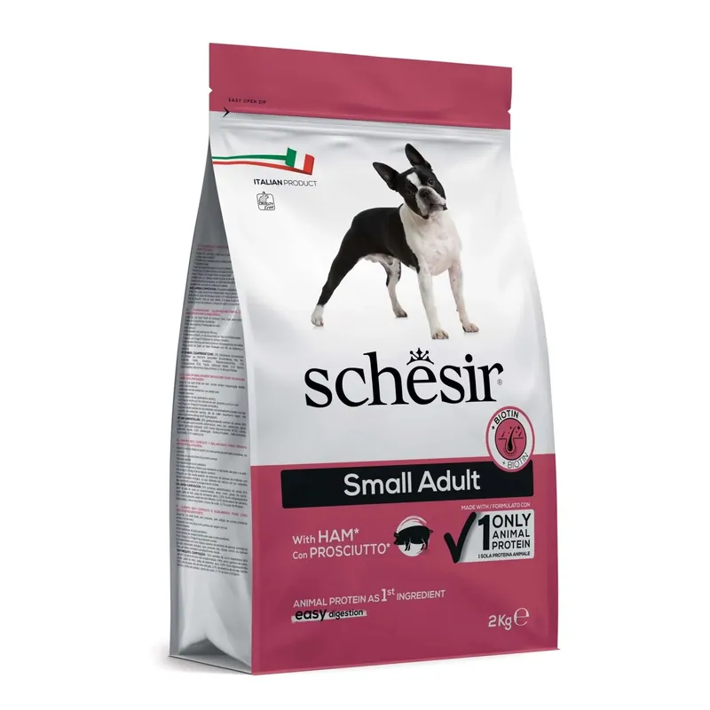 Crocchette con prosciutto Schesir per cani taglia piccola 2 Kg