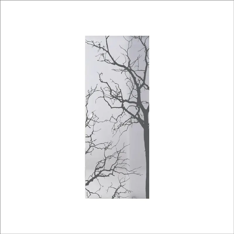 Porta scorrevole esterno muro in cristallo disegno Autumn 86x215 cm
