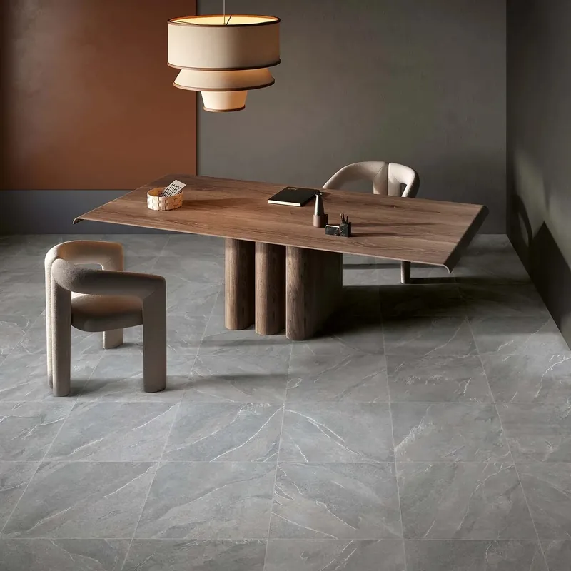 Piastrella in gres porcellanato Ea-New Stone grigio scuro 60x60 cm 1,44 m²