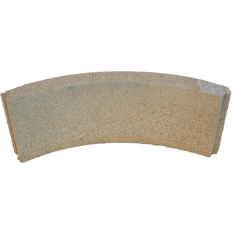 Cordolo liscio curvo in cemento 52x5x20 cm giallo
