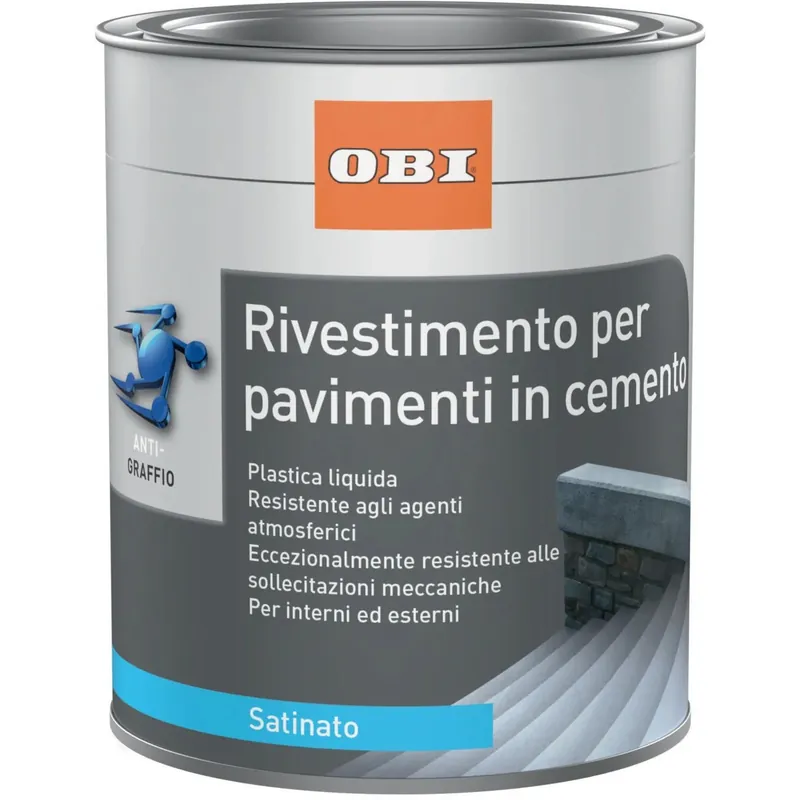 Rivestimento per pavimenti in calcestruzzo opaco Grigio pietra 750 ml ca 8 m²