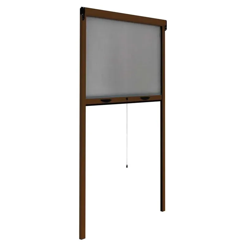 Zanzariera a rullo apertura verticale 120x160 cm marrone