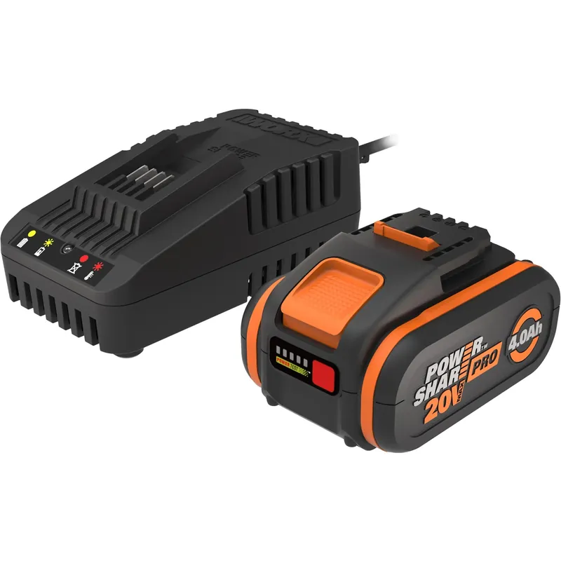 Kit Worx WA3614 batteria Worx 20v/4Ah PRO + carica batteria rapido