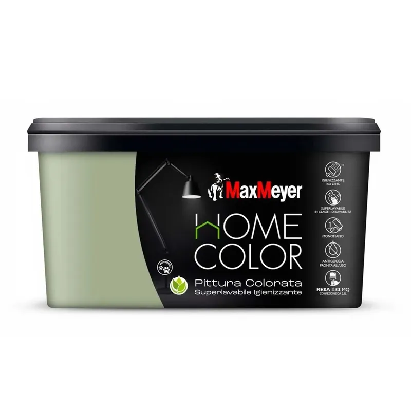 Pittura home color superlavabile igienizzante oliva 2,5 l