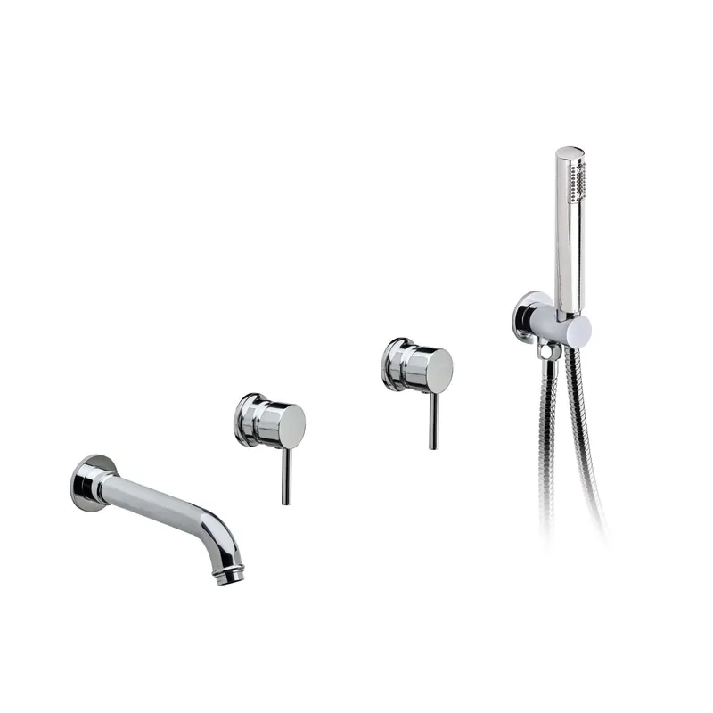 Miscelatore vasca incasso a parete Nicole 50x19x5,5 cm cromato