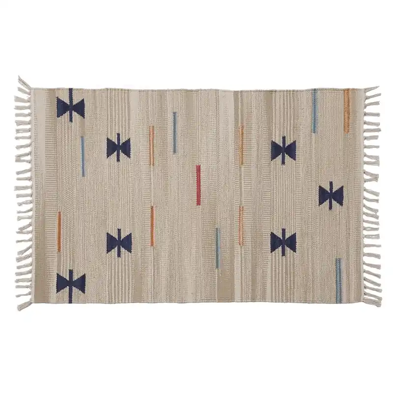 Tappeto cotone Durrie 70x140 cm beige