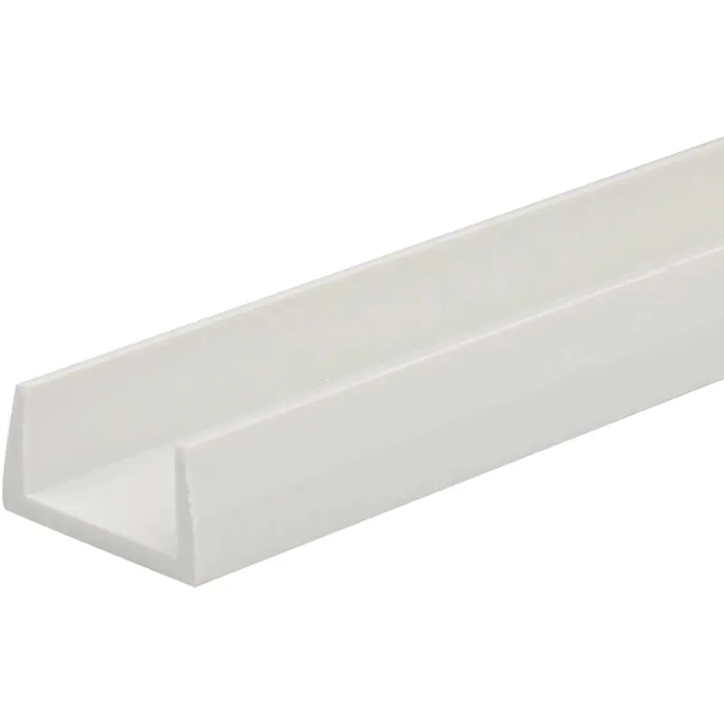 Profilo U 2,6 m 10x10 mm in pvc bianco opaco