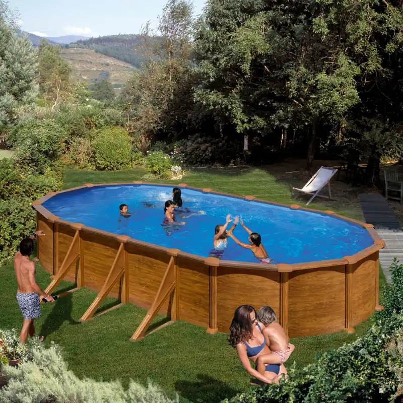 Gre piscina ovale 730x375 h132 cm con filtro a sabbia